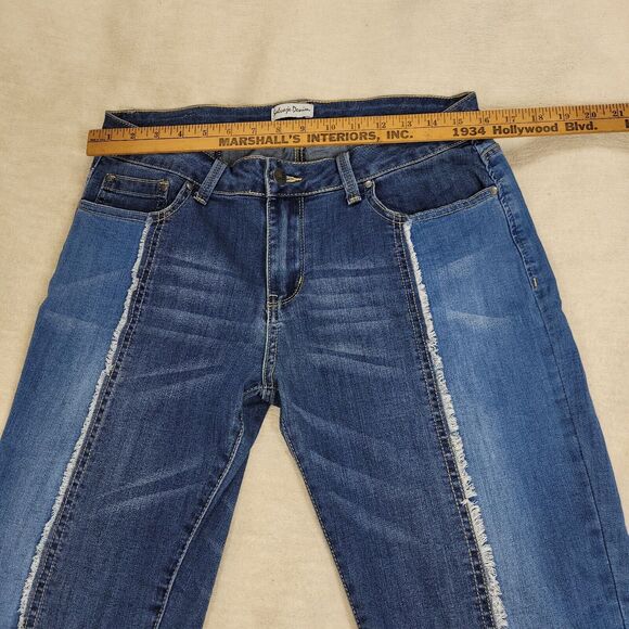 Salvaje Denim Jeans Womens Size 15 Blue Distressed RN 152865 Embroidered Cotton - Picture 7 of 16